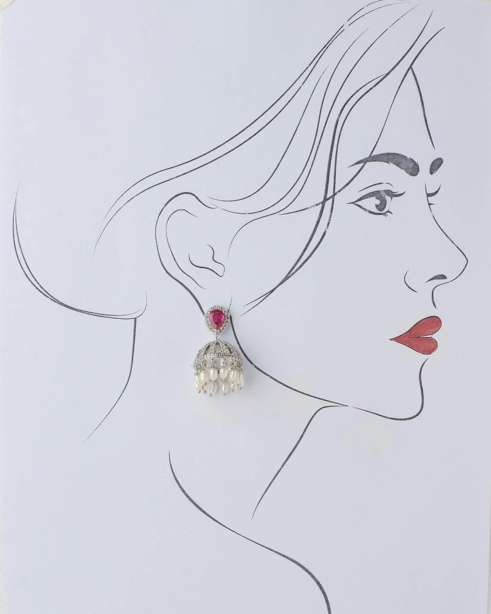 Absolutely Gorgeous Stone-Studded Beaded Jhumkas - Chandrani Pearls