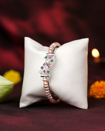 Royal Pearl Gemstone Bangle