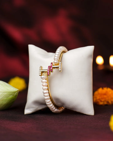 Ruby Spark Pearl Bangle
