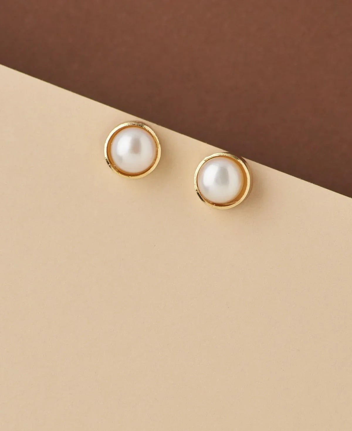Classy White Pearl Stud Earring - Chandrani Pearls