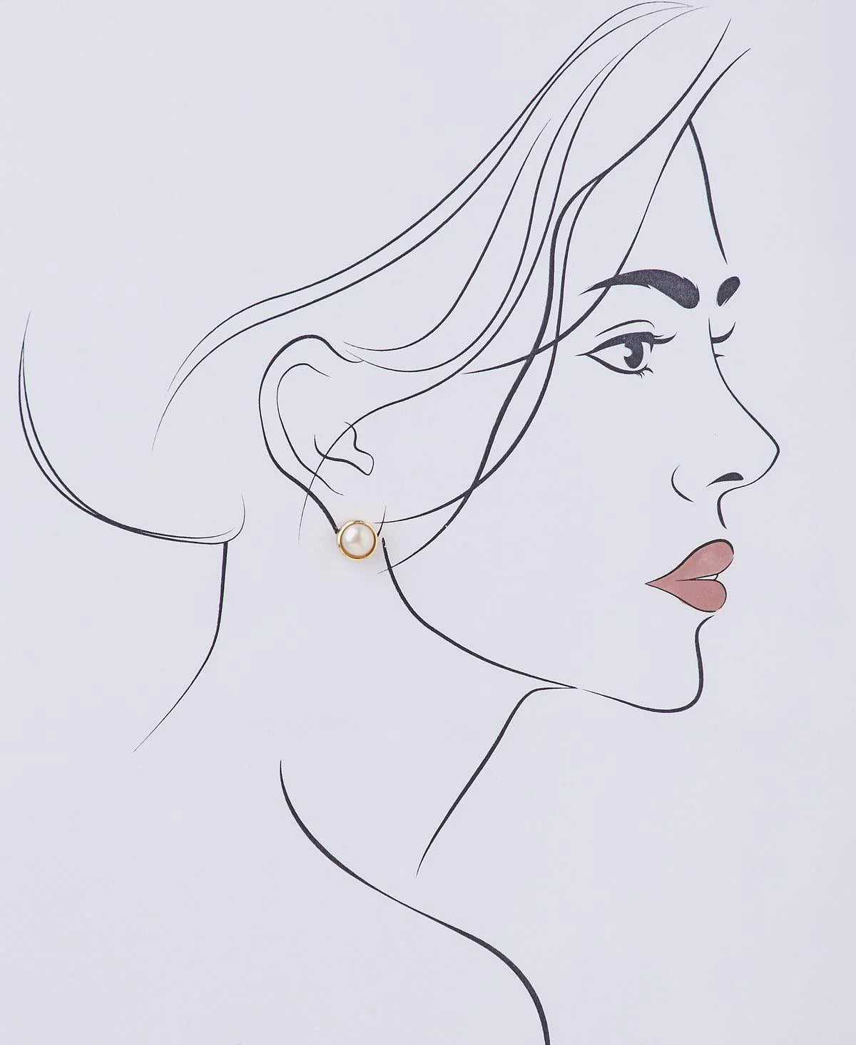 Classy White Pearl Stud Earring - Chandrani Pearls