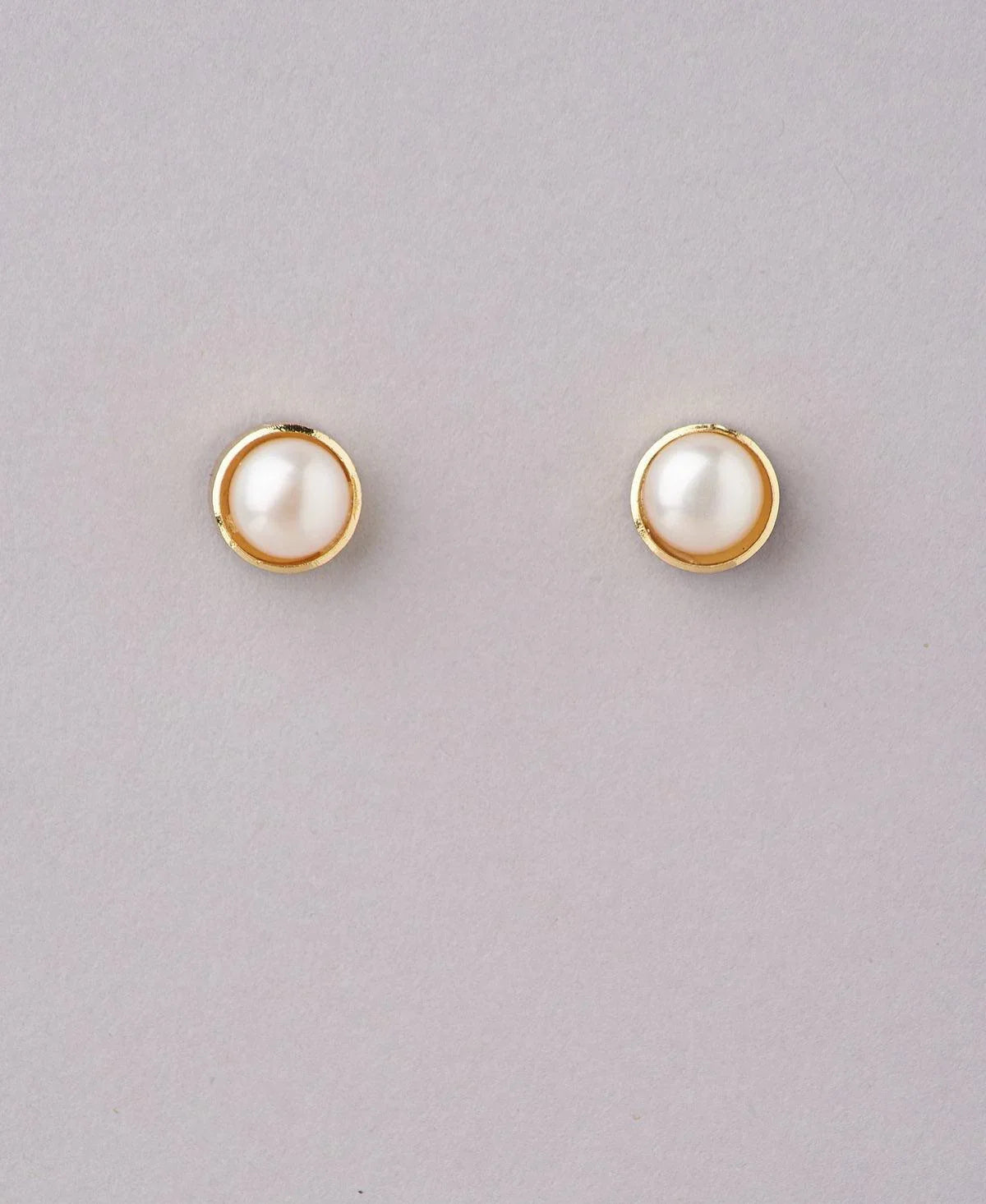 Classy White Pearl Stud Earring - Chandrani Pearls