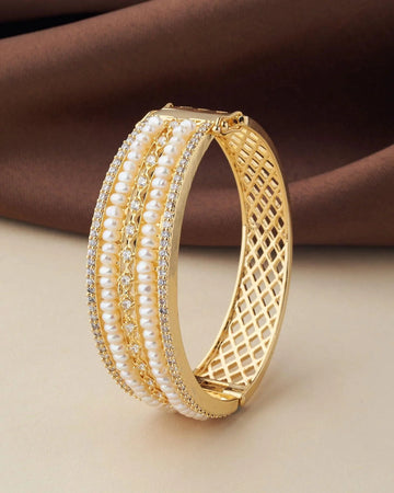 Delightful Real Pearl Bangle - Chandrani Pearls