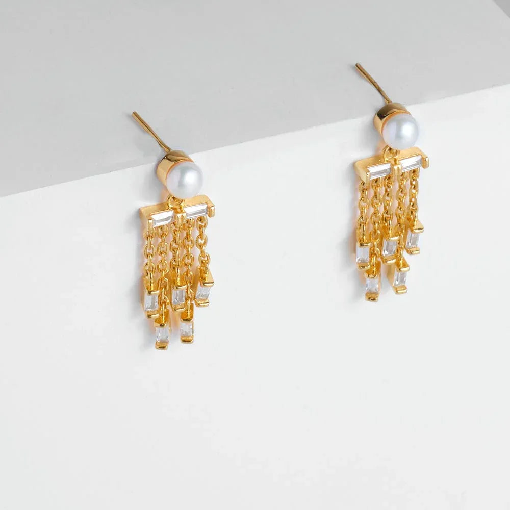 Double Take Pearl Earrings - Bold N' Italic
