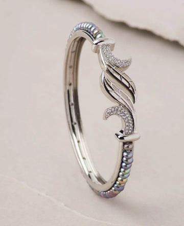 Elaborate Black Pearl Bangle - Chandrani Pearls