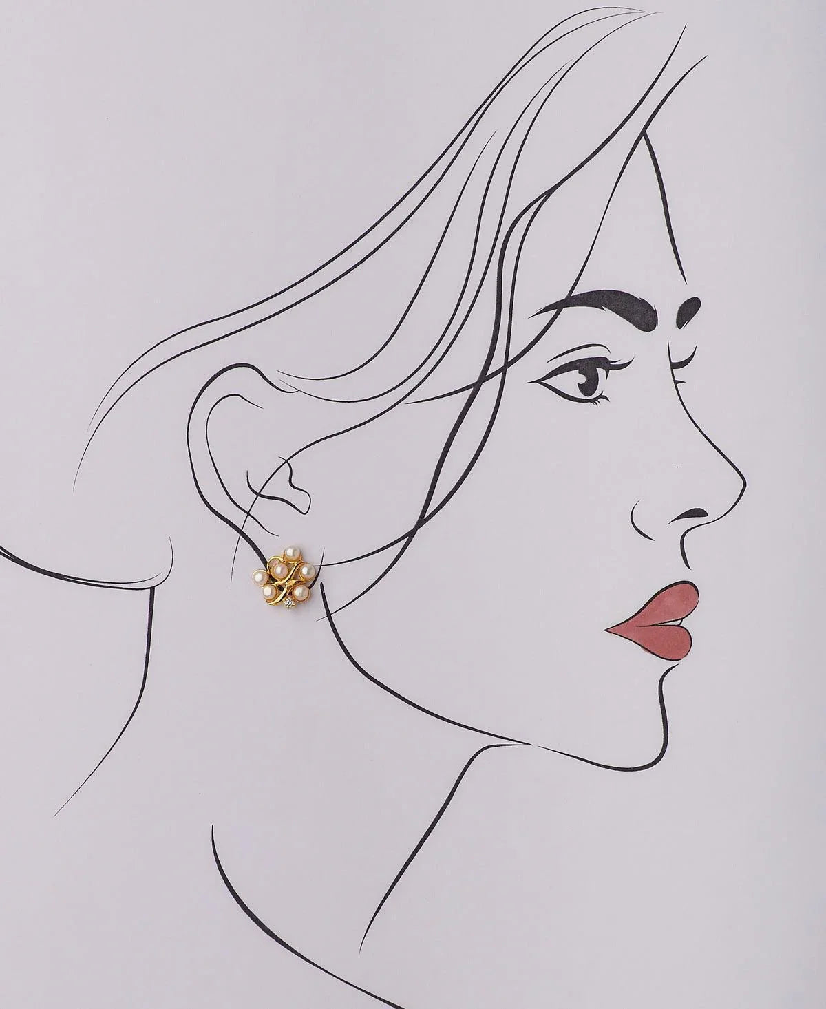 Elegant Pearl Stud Earring - Chandrani Pearls
