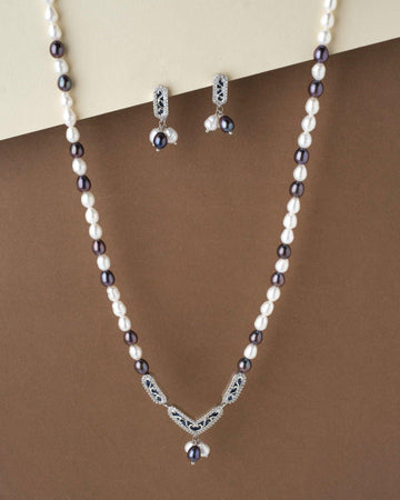 Elegant Real Pearl Necklace Set - Chandrani Pearls