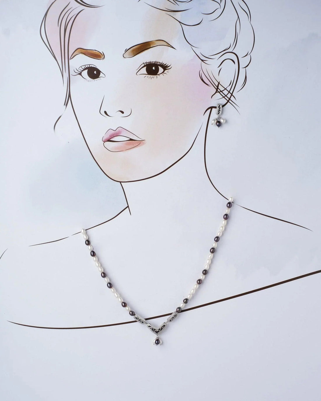 Elegant Real Pearl Necklace Set - Chandrani Pearls