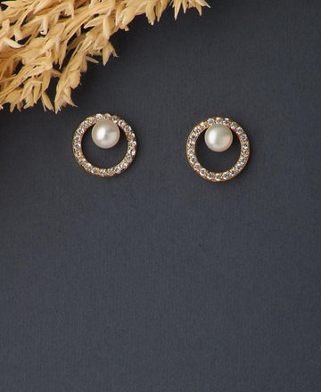 Elegant Real Pearl Stud Earring - Chandrani Pearls
