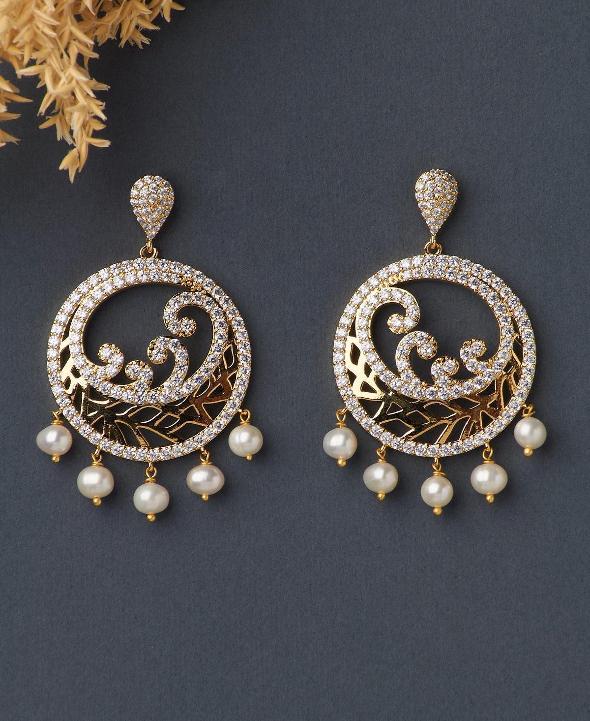 Faiza Pearl Chandeliers Earring Chandrani Pearls