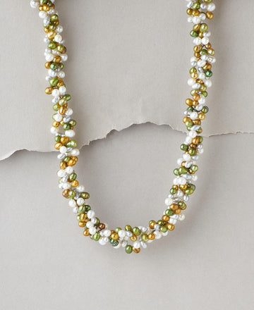 Fashionable Pearl Multi Colour Necklace - Chandrani Pearls
