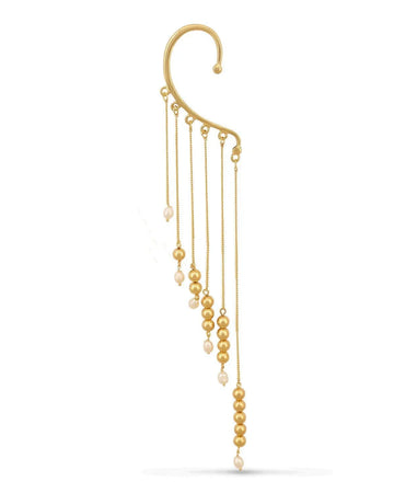Fashionable Pearl hanging Ear Cuff - Chandrani Pearls