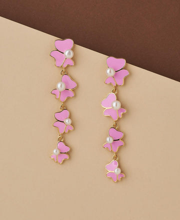 Florial Real Pearl Hanging Earring - Chandrani Pearls