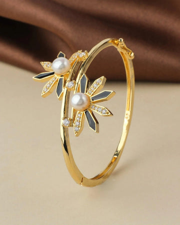 Florial and Beautiful Pearl Bangle - Chandrani Pearls
