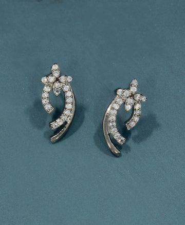 Flower Stone Studded Earring - Chandrani Pearls