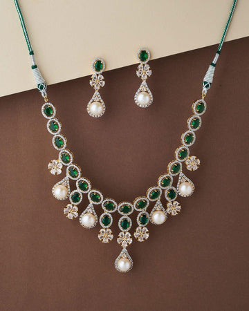 Gorgeous and Trendy Real Pearl Necklace Set - Chandrani Pearls