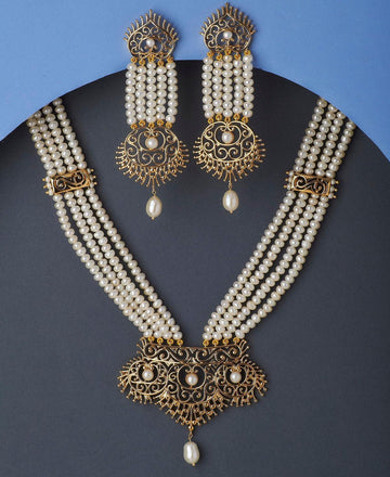 Gorgeous and Trendy Real Pearl Rani Har - Chandrani Pearls