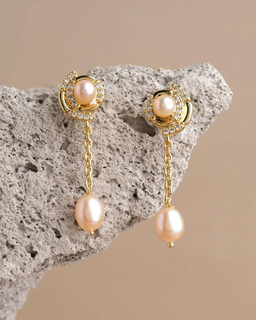 Kosavasin -Golden Sands Delight Pearl Earring - Chandrani Pearls