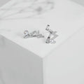 Minimalist Pearl & CZ Studs - Bold N' Italic