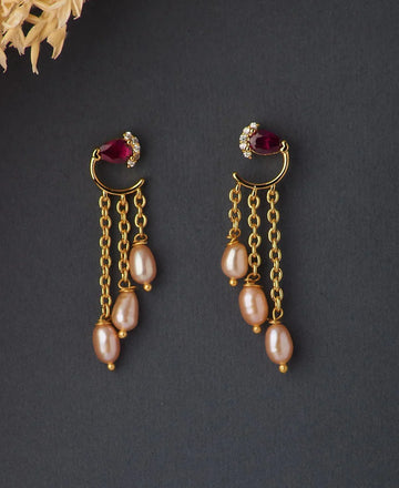 Pretty & Classy Hanging Pearl Earring - Chandrani Pearls