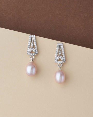 Pretty Pink Pearl Hang Earring - Chandrani Pearls