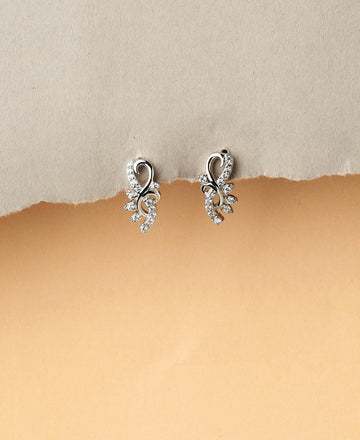 Pretty Silver Stud Earring - Chandrani Pearls