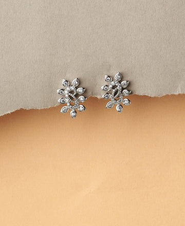 Pretty Silver Stud Earring - Chandrani Pearls
