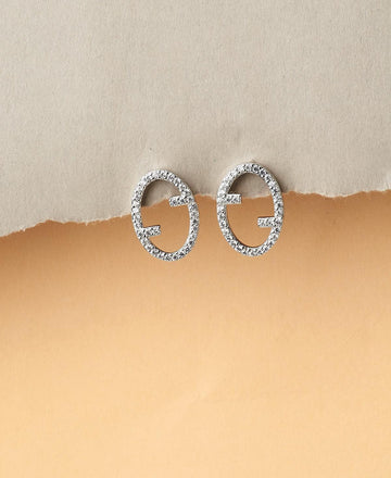 Pretty Silver Stud Earring - Chandrani Pearls