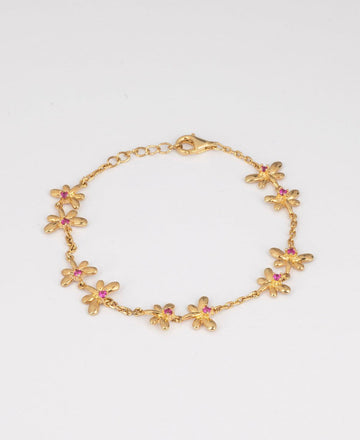 Pretty Stone Studded Silver Bracelet - Chandrani Pearls