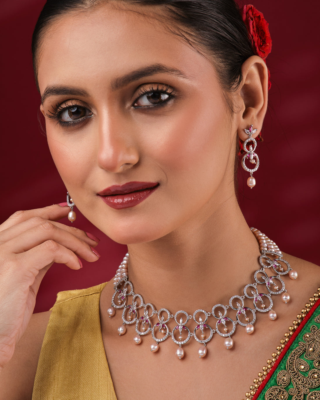 Timeless Blossom Pink Pearl Set