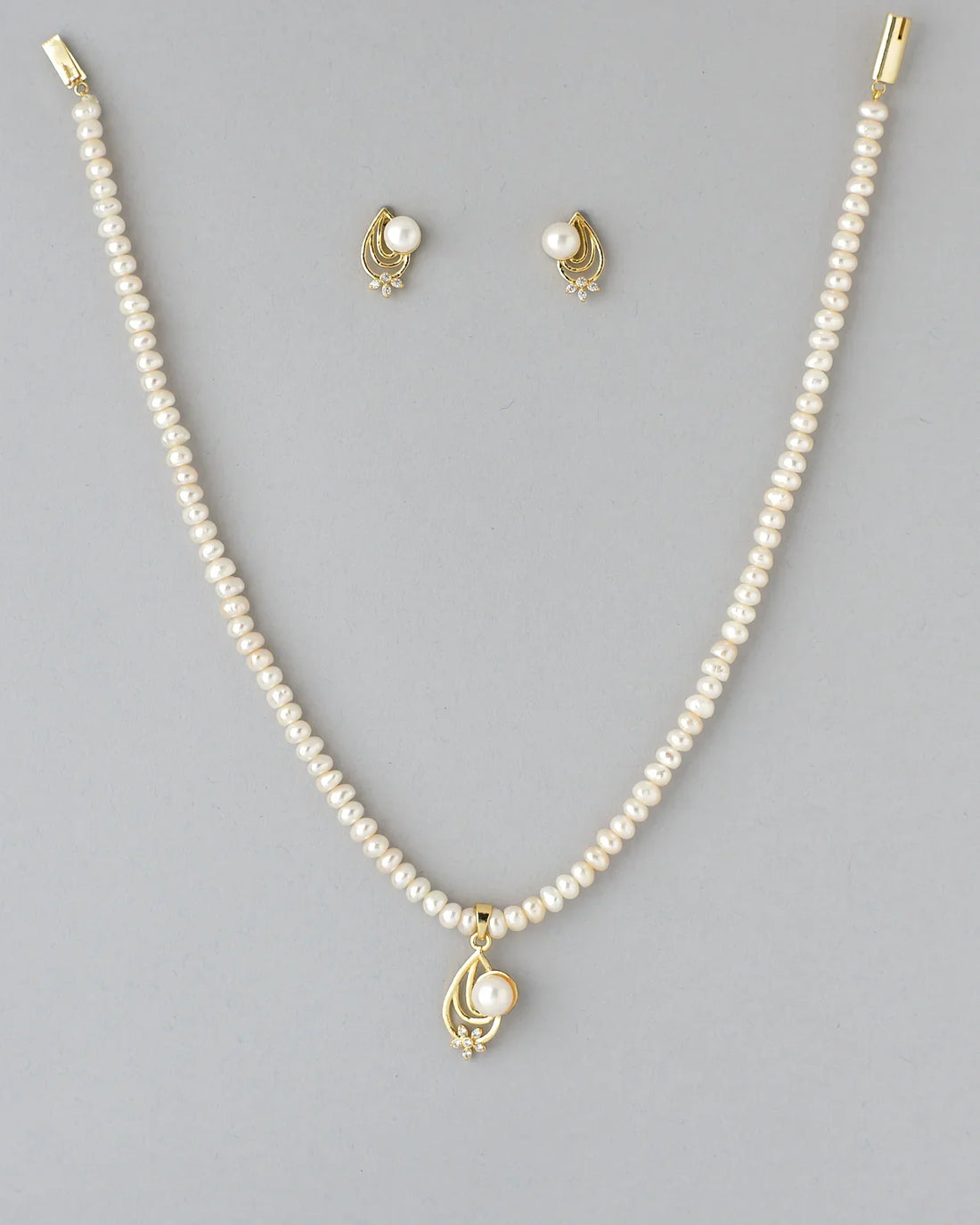 Golden Pearl Drop Elegance Set