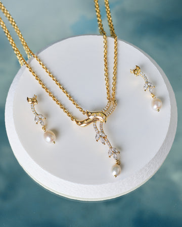 Stylish CZ Necklace Chain Set Handcrafted Beauty