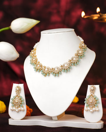 Green Bloom Pearl Set