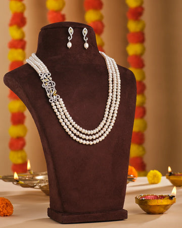 Royal Pearl & Polki Necklace Set