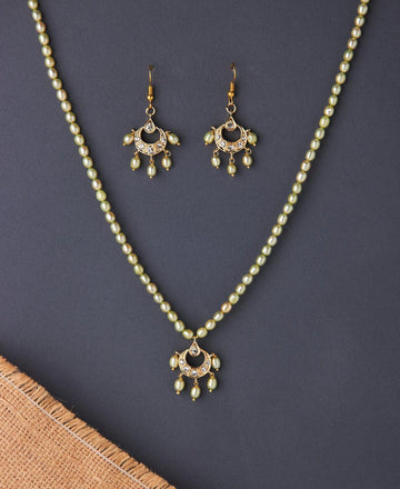 Simple and Elegant Real Pearl Necklace Set - Chandrani Pearls