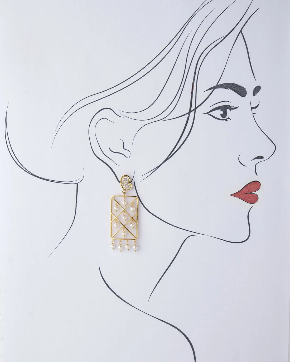 Stunning Light Weight Jhumka T25705 - Chandrani Pearls