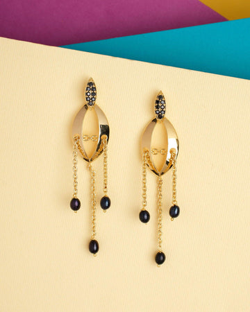 Swaying Lemma Dangler Earrings - Chandrani Pearls