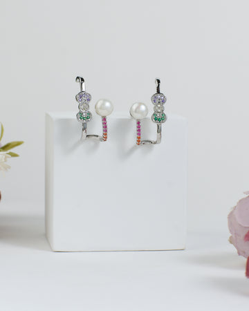 Subtle Western Sparkle Pearl Earrings