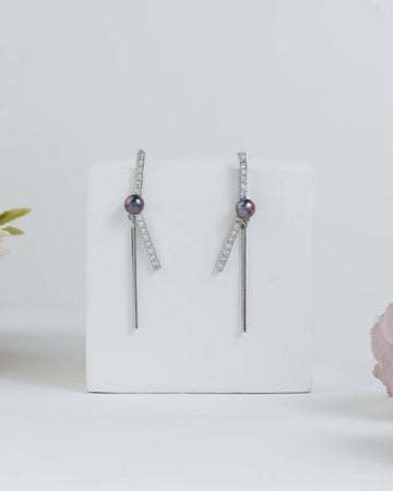 Rustic Trails Statement Pearl Earrings