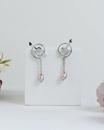 Glitz & Drop Statement Pearl Earrings