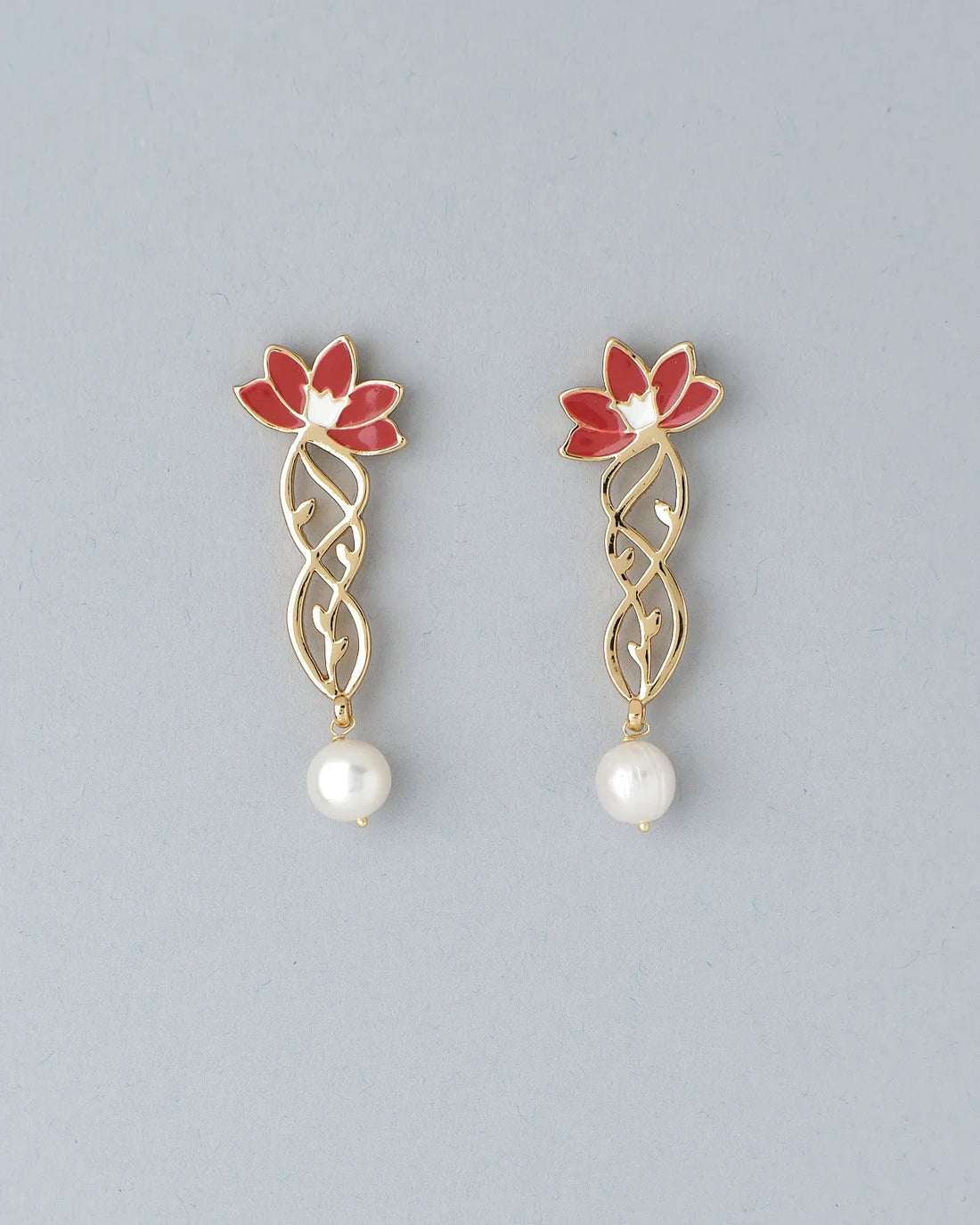 Serene Blossom Pearl Earrings of Festive Grace