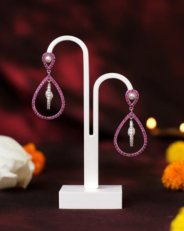 Gulabi Glow Pearl Earrings
