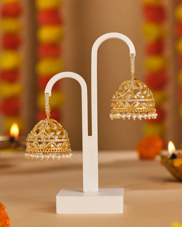 Royal Pearl Jhumka Earrings
