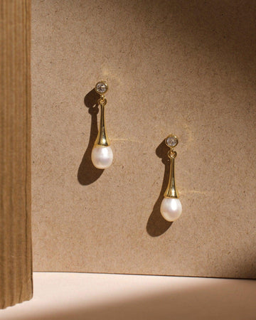 The Amathea Small Drop Earrings - Chandrani Pearls