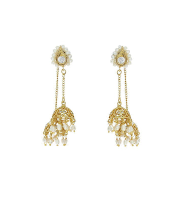 Traditional Pearl Hanging Earrings - Chandrani Pearls