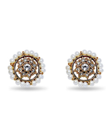 Traditional Pearl Stud Earrings - Chandrani Pearls