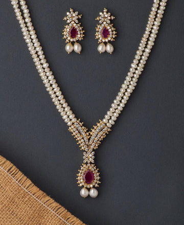 Traditional Real Pearl Necklace Set - Chandrani Pearls