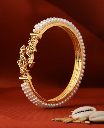 Trendy Real Pearl Bangle - Chandrani Pearls