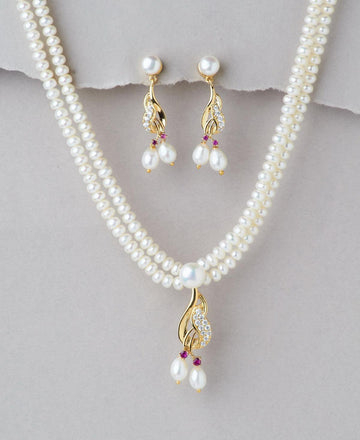 Trendy Real Pearl Necklace Set - Chandrani Pearls