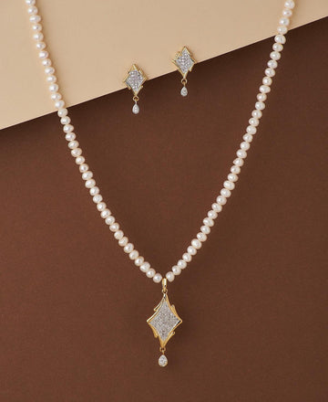 Trendy Real Pearl Necklace Set - Chandrani Pearls